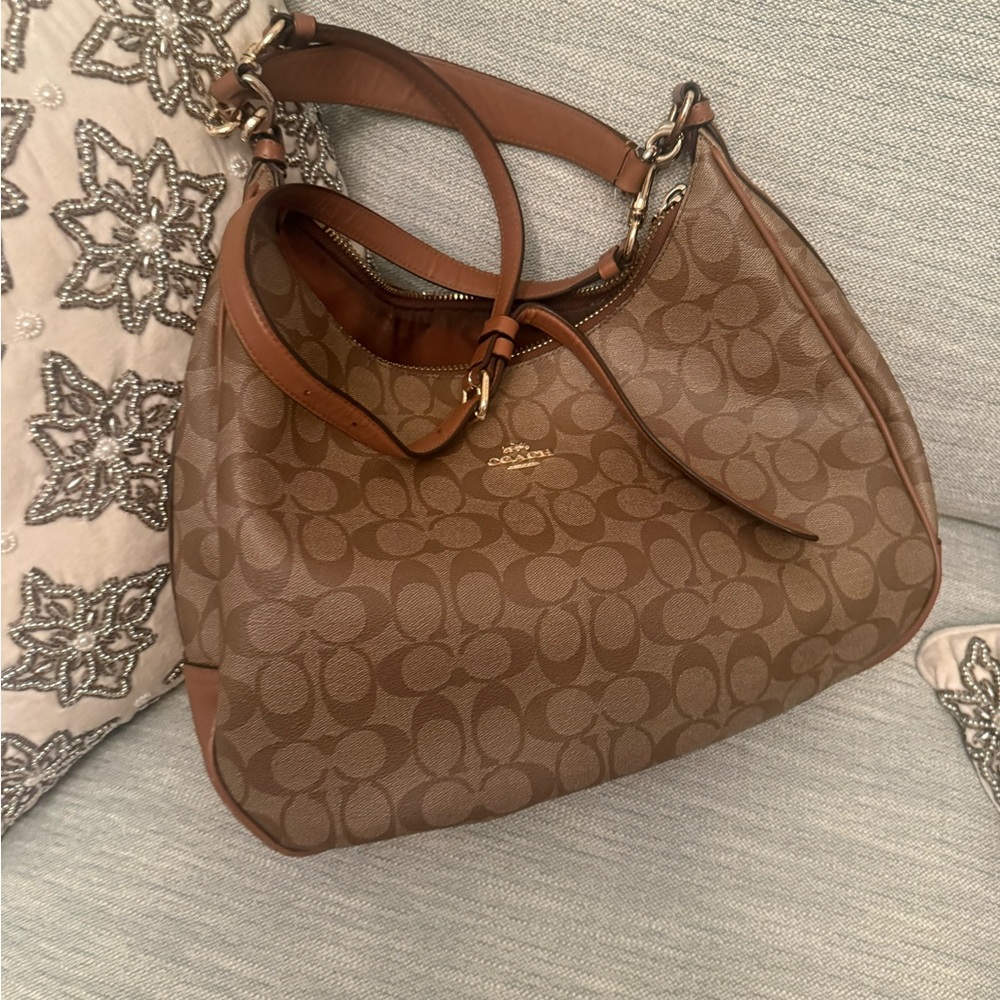 Coach Tan Signature Shoulder Bag
